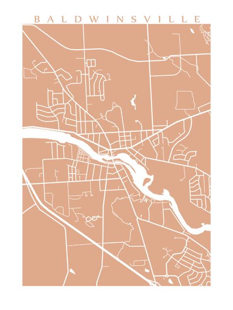 Baldwinsville, NY Map Print - Upstate New York - Etsy
