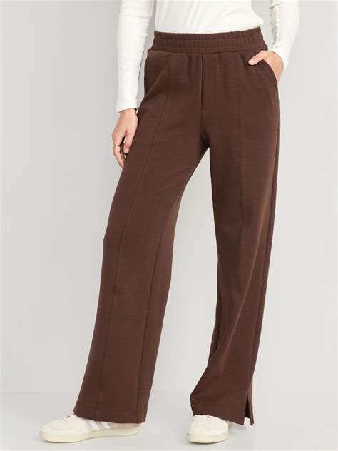 High-Waisted Dynamic Fleece Wide-Leg Trouser Pants for Women | Old Navy
