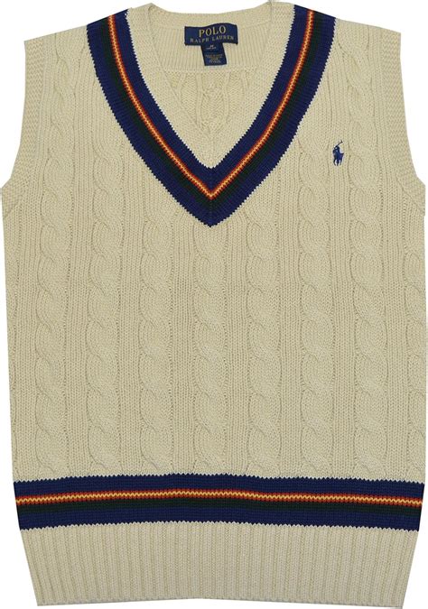 Polo Ralph Lauren Boys Cable-Knit Cotton Sweater Vest (L(14-16 ...