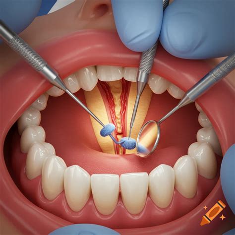 Root canal procedure, hyperrealistic on Craiyon