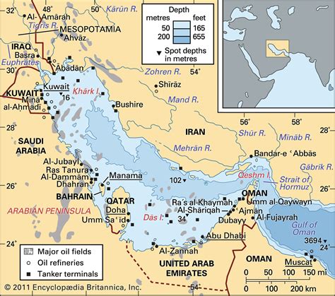 Persian Gulf | Definition, Location, Map, Countries, Name, & Facts ...