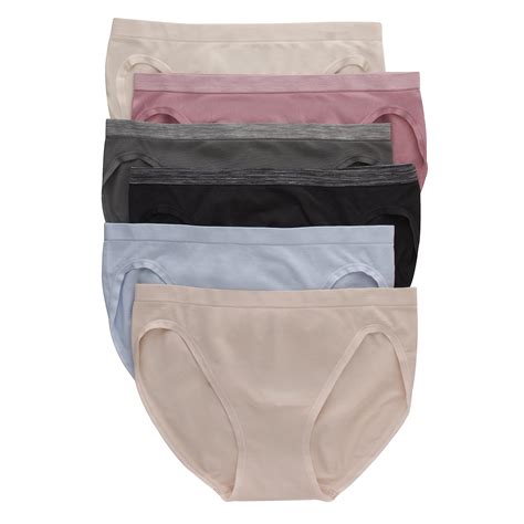 Hanes womens Comfort Flex Fit Seamless Underwear, 6-pack Bikini Style ...