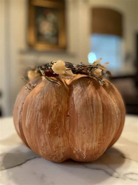 Easy Pottery Barn Terra Cotta Pumpkin Dupe - Amy Sadler Designs