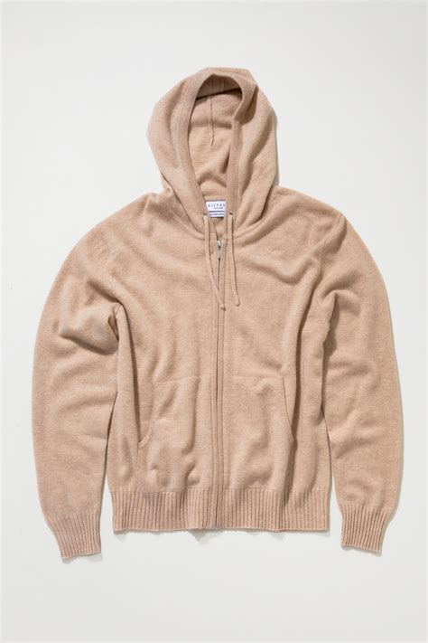 Unisex Cashmere Zip Hoodie - Vicuna - Kiltane