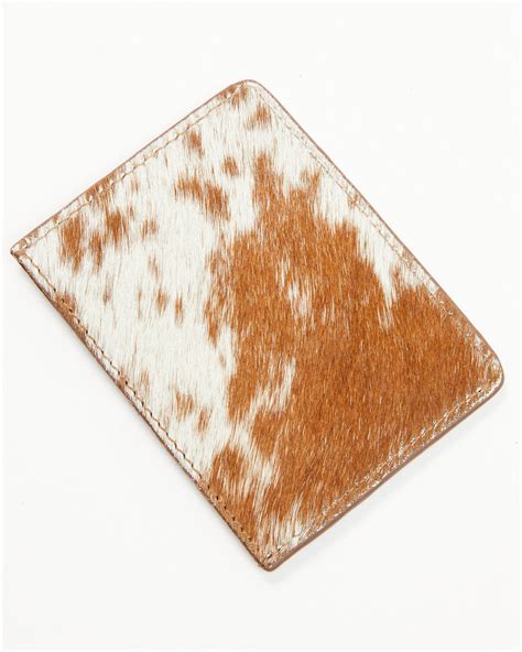 Shyanne Women's Meadow Hairon Leather Credit Card Wallet, Brown