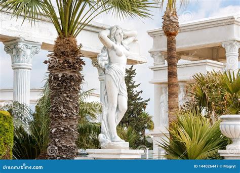 Plaster Copy of Greek Statue of Naked Female Goddess Standing in the ...