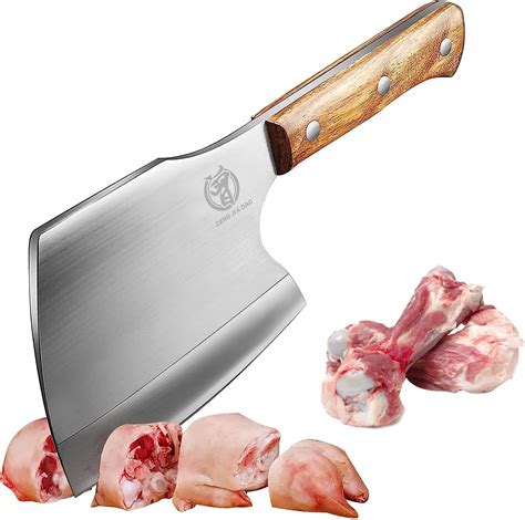 Amazon.com: ZENG JIA DAO Meat Cleaver Butcher Knife Heavy Duty Bone ...
