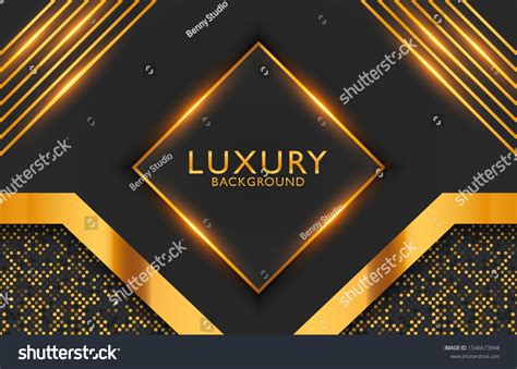 Vektor Stok Luxury Elegant Background Black Gold Geometric (Tanpa ...