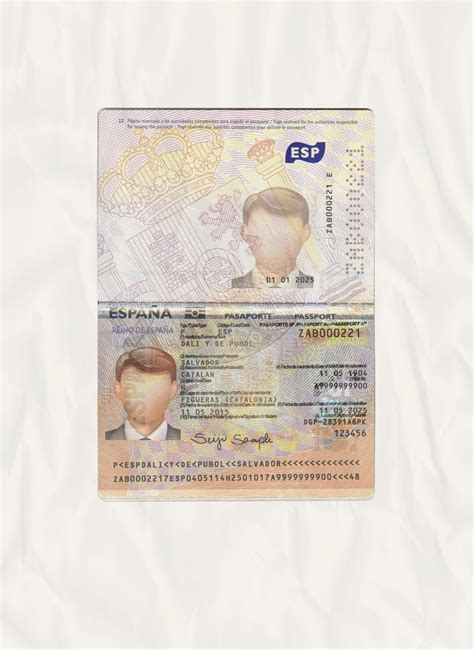 Blank Spanish Passport