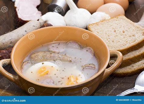 Traditional Polish Zurek, Easter Soup. Stock Image - Image of lunch ...