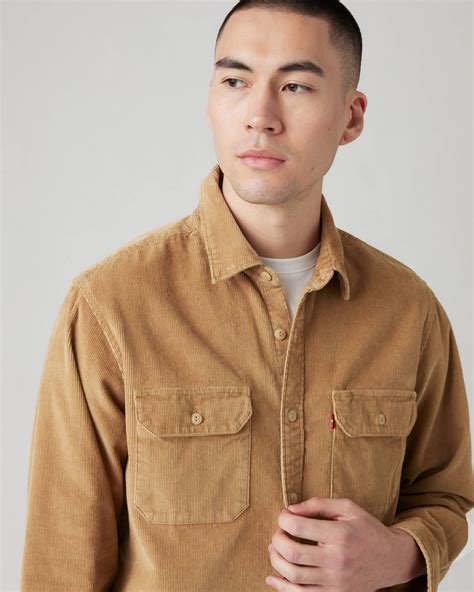 Camicia Uomo In Velluto A Coste, Manica Lunga, Regular Fit - Casual Con Tasca A Patta, Taglie S-XXXL
