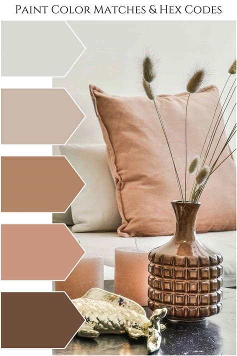 Blush Pink Color Palette With Paint Color Matches