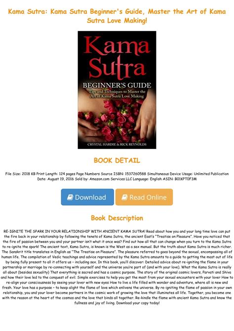 [GET] PDF Kama Sutra: Kama Sutra Beginner's Guide, Master the Art of ...