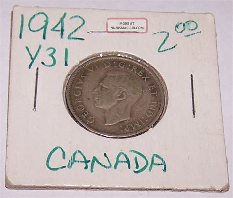 1942 Canada Canadian Quarter Coin World War 2 Issue Wwii 80 Silver