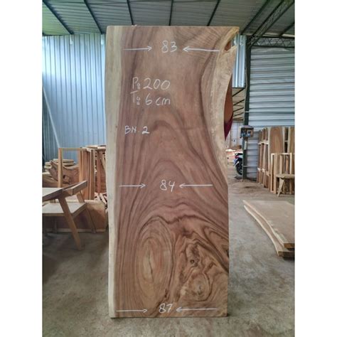 Suar Slab Wood Rectangle Shape (200 x 80 x 6) - Indonesia Teak Furnitures