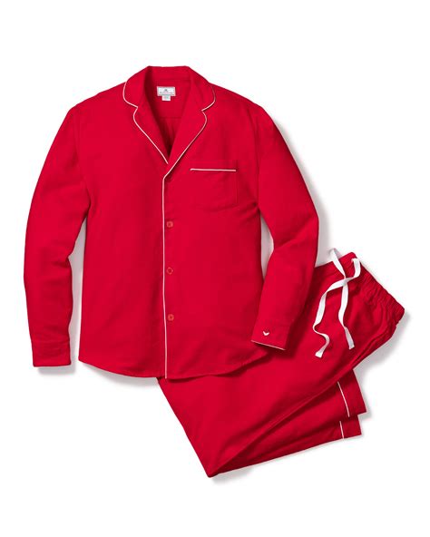 Men's Flannel Pajama Set in Red – Petite Plume