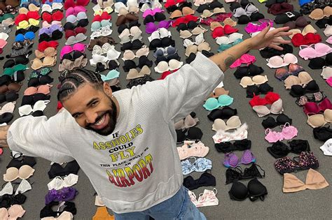 Drake displays hundreds of bras fans have thrown at him on 'It's All a ...
