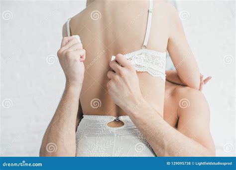 Cropped Shot of Man Taking Off Bra from Girlfriend Stock Photo - Image ...