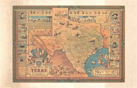 Spanish Historical Map Texas The Legacy