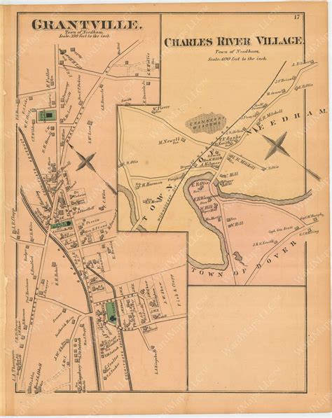 Needham, Massachusetts 1876 – WardMaps LLC