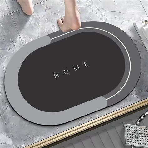 HDWUEN Bath Mats for Bathroom Non Slip Bathroom Water Absorbent Floor ...