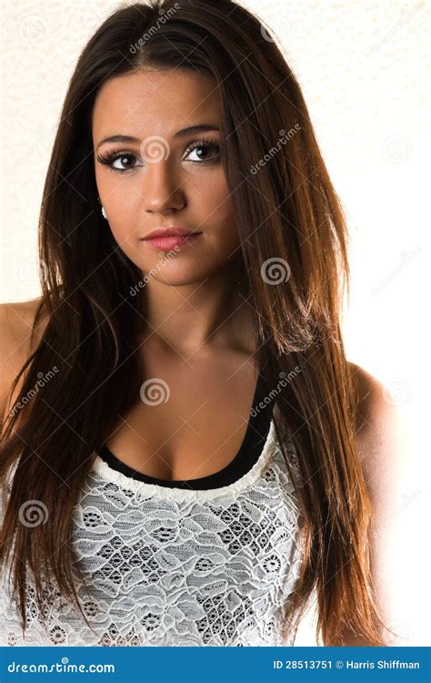 Brunette stock image. Image of head, white, brown, young - 28513751