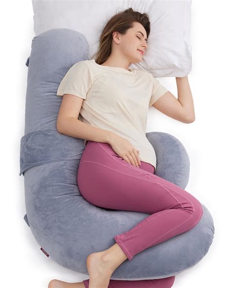 Momcozy Pregnancy Pillow, Original F Shaped Maternity Pillow for ...
