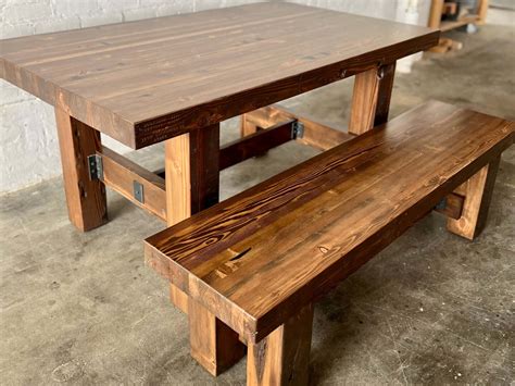 Timber Table Bench Set at Carroll Zabala blog