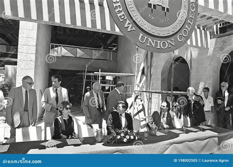 Gary Hart and Lee Ludwig Hart at Hebrew Union College in Jerusalem Editorial Image - Image of ...