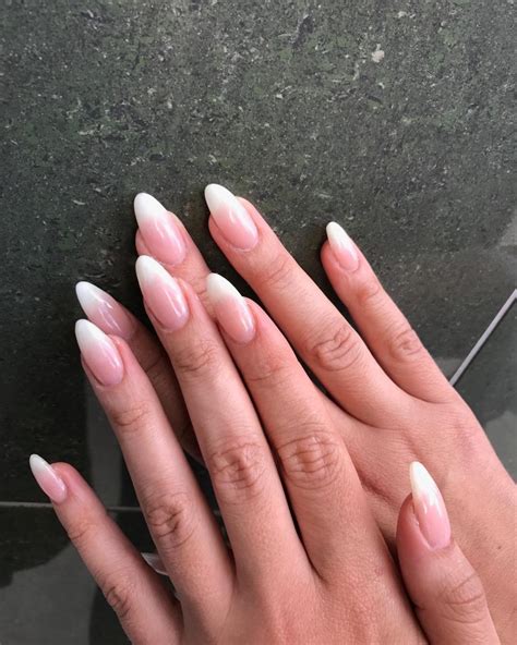 Pin on Nail art | Faded nails, Almond acrylic nails, French fade nails