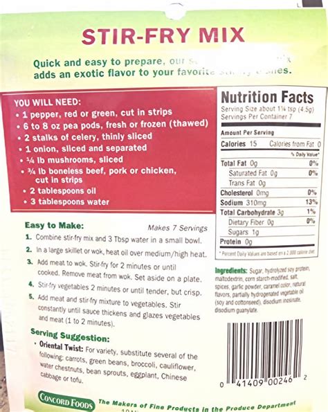 Concord Foods Asian Style Stir Fry Mix (Pack of 5) - Walmart.com
