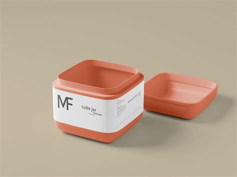 8 Free Cube Cosmetic Jar Mockup PSD Files - Good Mockups