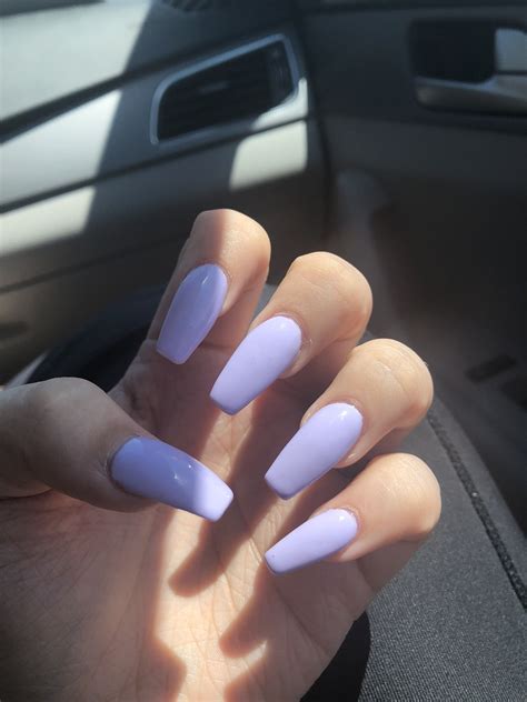 #nails pastel purple coffin shaped acrylics | Purple acrylic nails ...