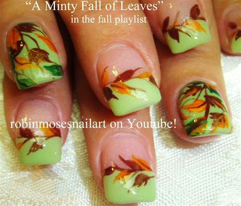 Nail Art Fall Leaf - Design Talk