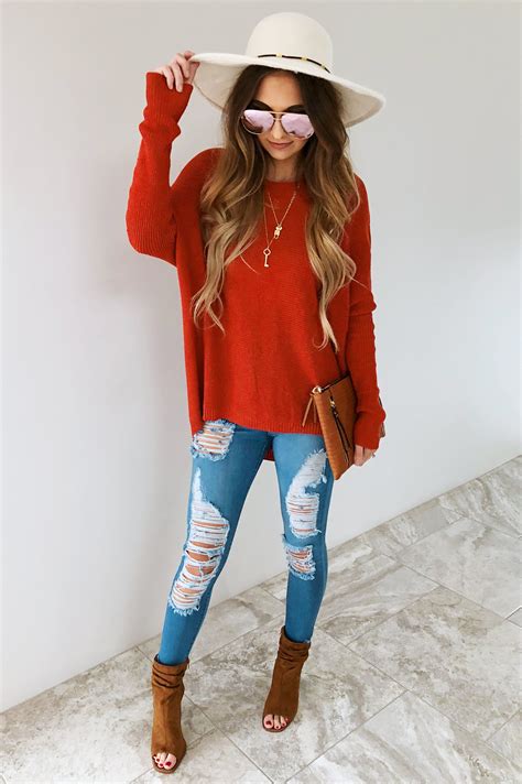 This Is Us Sweater: Burnt Orange | Casual tops, Clothes, Casual tops ...