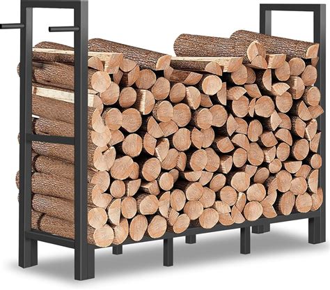 Amazon.com: Firewood Rack Outdoor Indoor 4FT, Indoor Outdoor Wood Rack ...