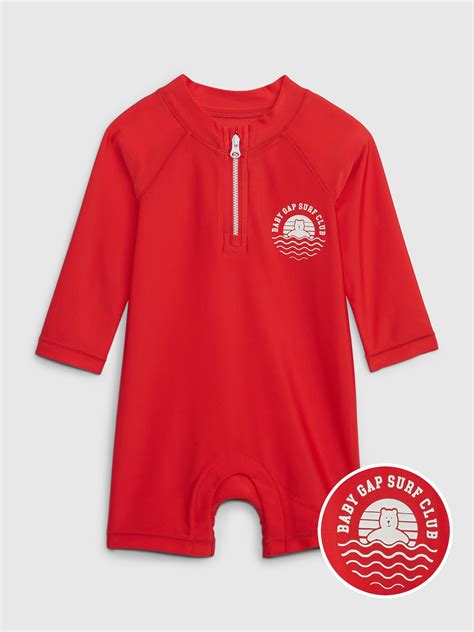 Baby Recycled Swim Rash Guard One-Piece | Gap