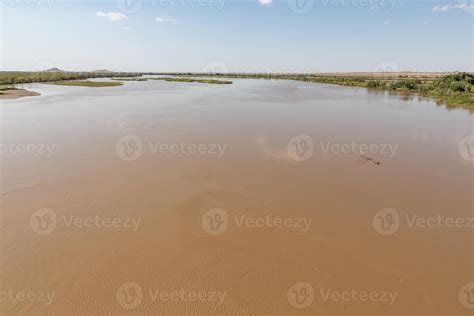 Beautiful landscape of the Amu Darya River near Kipchak village in ...