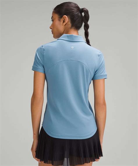 Lululemon Quick-Dry Short-Sleeve Polo Shirt - Utility Blue - lulu fanatics
