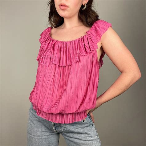 Blumarine pink blouse with the most delicate pleats... - Depop