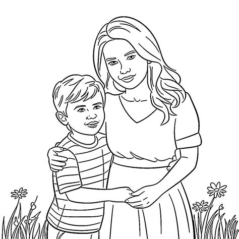 Coloring Pages Mom And Son [2025]