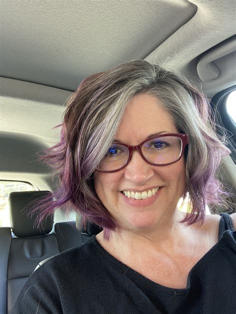 Pin on Hair in 2024 | Grey hair looks, Purple grey hair, Short hair color