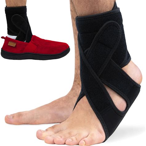 Amazon.com: Omeer Left Foot AFO Foot Drop Brace For Walking With Shoes, Socks, Or Barefoot ...