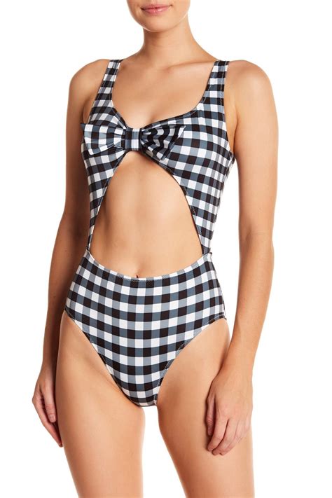 Women's Gingham One Piece Swimsuit at Debra Millender blog