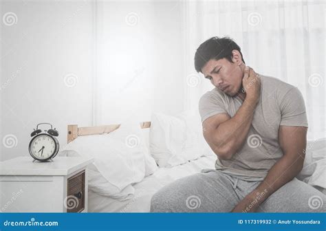 Male Woke Up Having Neck Pain Stock Photo - Image of expressing, health: 117319932