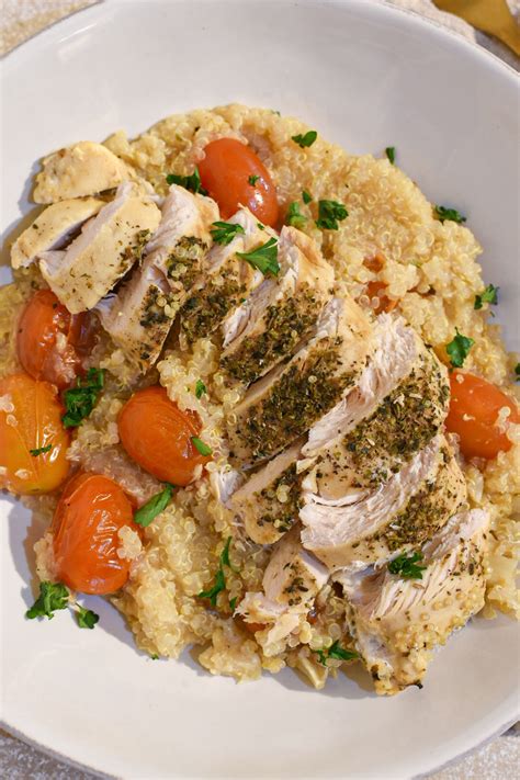 Slow Cooker Lemon Chicken And Quinoa - Recipe Hippie