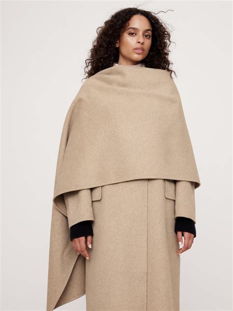 Oversized Double-Faced Cape Coat | Banana Republic