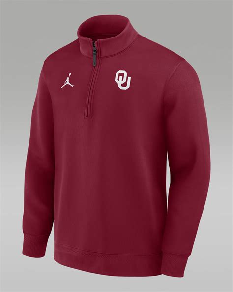 Oklahoma Coaches Men's Jordan Brand Dri-FIT College Long-Sleeve 1/2-Zip ...