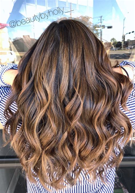 brunette balayage, balayage, caramel balayage, dark hair balayage ...
