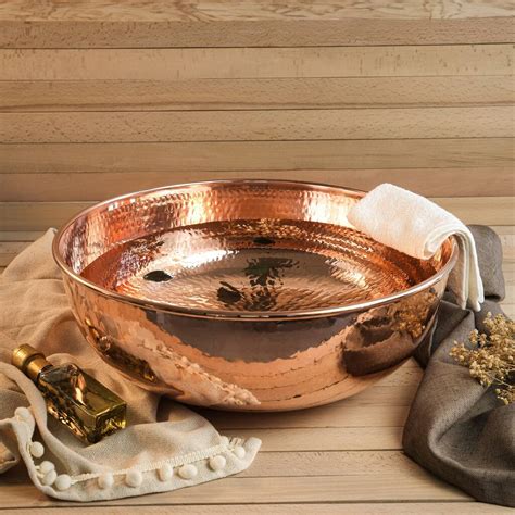 Handmade Verdigris Solid Copper Foot Spa Soaking Pedicure Bowl, 400 Mm ...